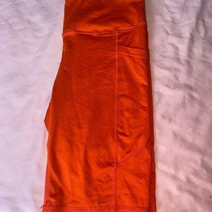 Orange biker shorts